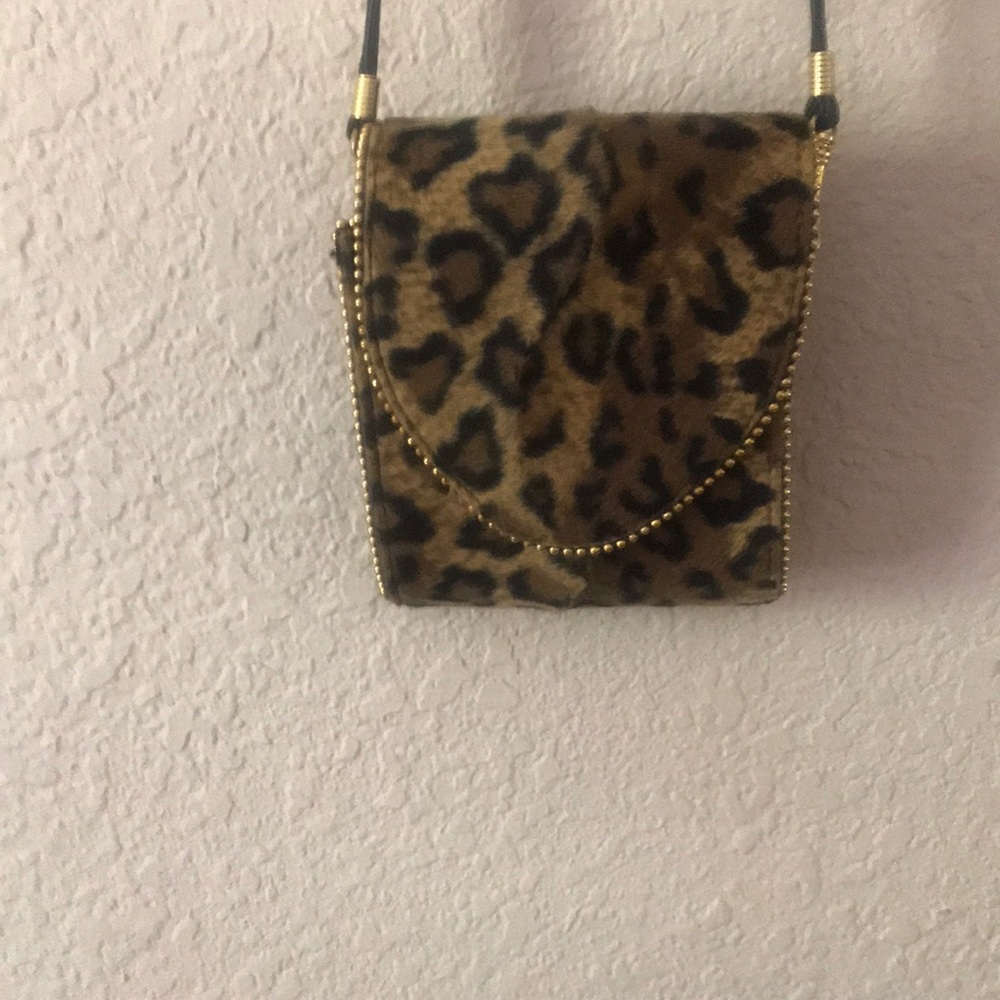 Leopard print cross body bag
